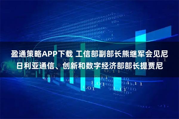 盈通策略APP下载 工信部副部长熊继军会见尼日利亚通信、创新和数字经济部部长提贾尼